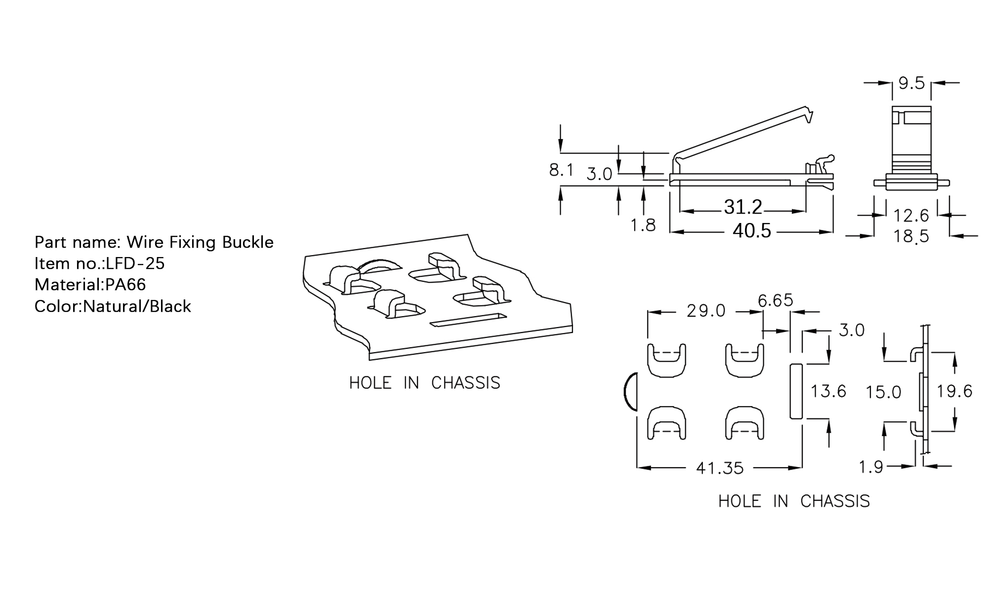 Wire Fixing Buckle LFD-25